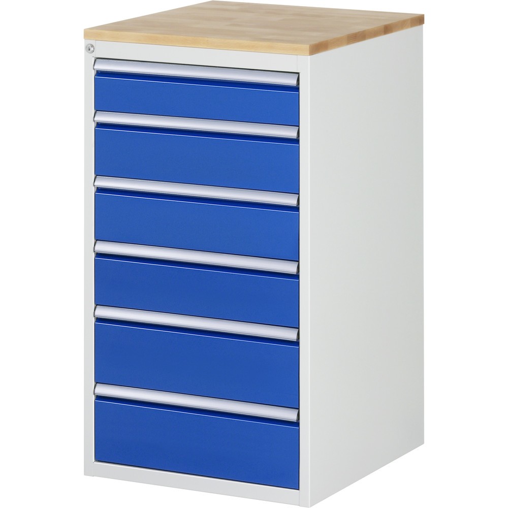Immagine del prodotto: RAU Cassettiera Serie 7000, HxLxP 1.035 x 580 x 650 mm, con 6 cassetti misura L, piano in faggio