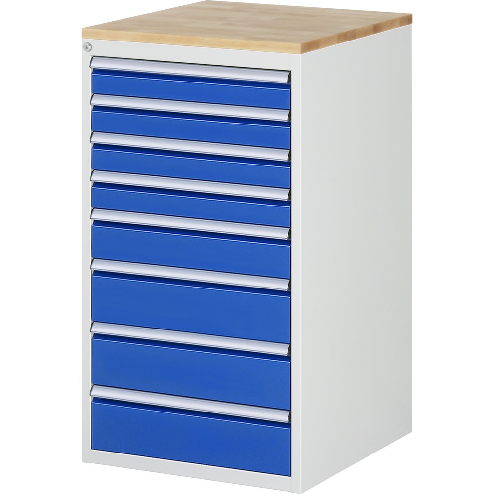 Immagine del prodotto n. 1: RAU Cassettiera Serie 7000, HxLxP 1.035 x 580 x 650 mm, con 8 cassetti misura L, piano in faggio