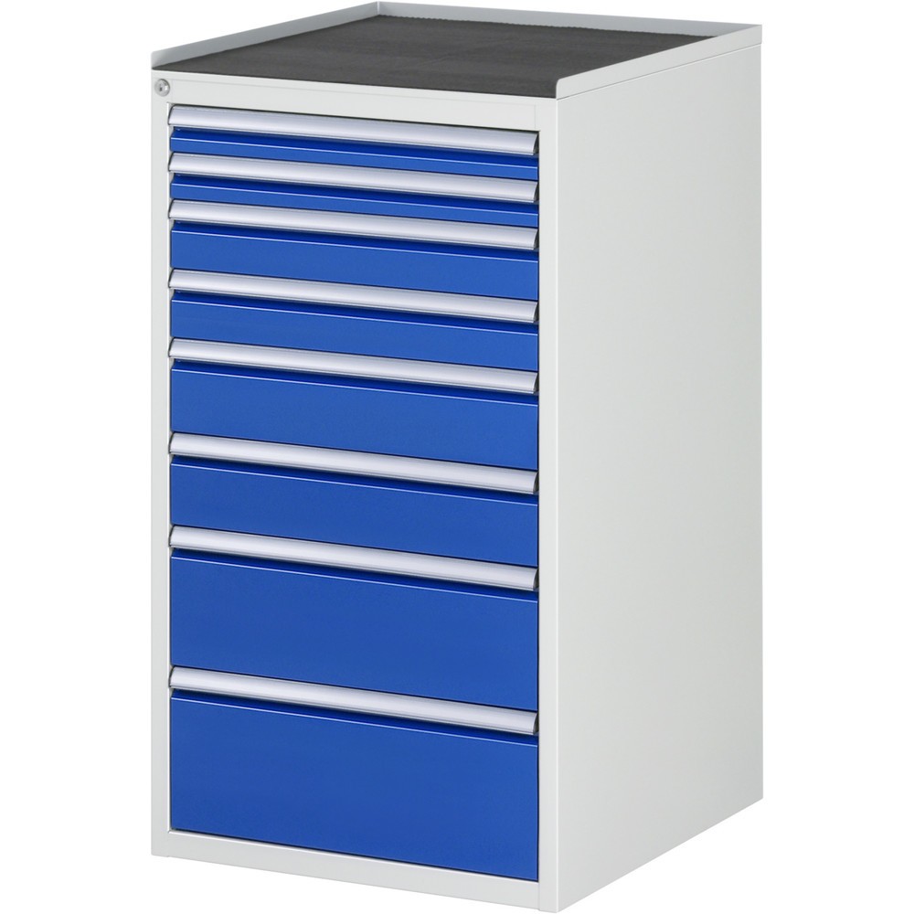 Immagine del prodotto: Cassettiera RAU serie 7000, AxLxP 1.035 x 580 x 650 mm, 8 cassetti 2 x 60, 2 x 90, 2 x 120, 1 x 180, 1 x 210 mm, piano di lavoro in metallo