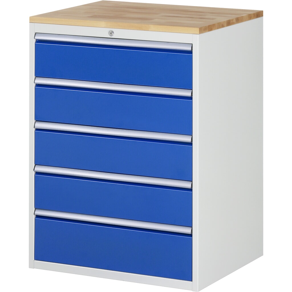 Immagine del prodotto: RAU Cassettiera Serie 7000, HxLxP 1.035 x 770 x 650 mm, con 5 cassetti misura XL, piano in faggio
