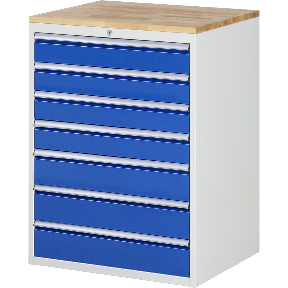 Immagine del prodotto: RAU Cassettiera Serie 7000, HxLxP 1.035 x 770 x 650 mm, con 7 cassetti misura XL, piano in faggio