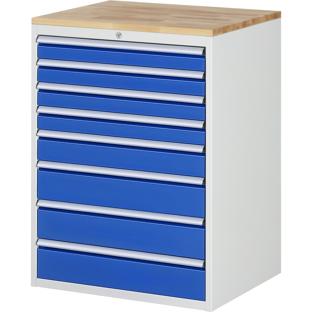 Immagine del prodotto: RAU Cassettiera Serie 7000, HxLxP 1.035 x 770 x 650 mm, con 8 cassetti misura XL, piano in faggio