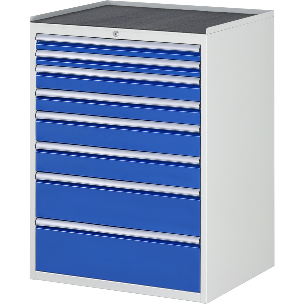 Immagine del prodotto n. 1: Cassettiera RAU serie 7000, AxLxP 1.035 x 770 x 650 mm, 8 cassetti 2 x 60, 2 x 90, 2 x 120, 1 x 180, 1 x 210 mm, piano di lavoro in metallo