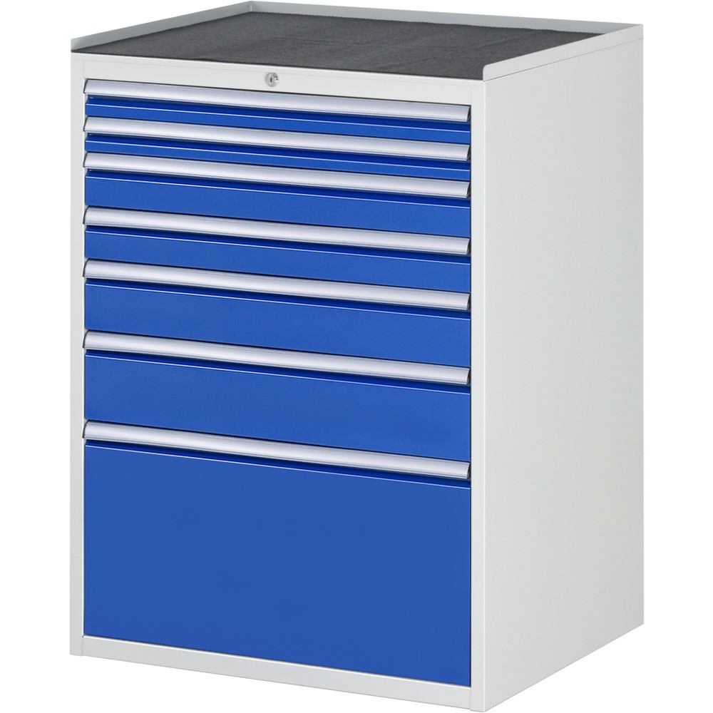 Immagine del prodotto n. 1: Cassettiera RAU serie 7000, AxLxP 1.035 x 770 x 650 mm, 7 cassetti 2 x 60, 2 x 90, 1 x 120, 1 x 150, 1 x 360 mm, piano di lavoro in metallo