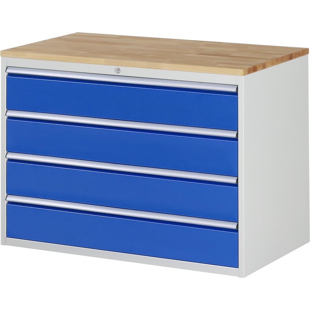 Immagine del prodotto n. 1: RAU Cassettiera Serie 7000, HxLxP 825 x 1.145 x 650 mm, con 4 cassetti misura XXL, piano in faggio