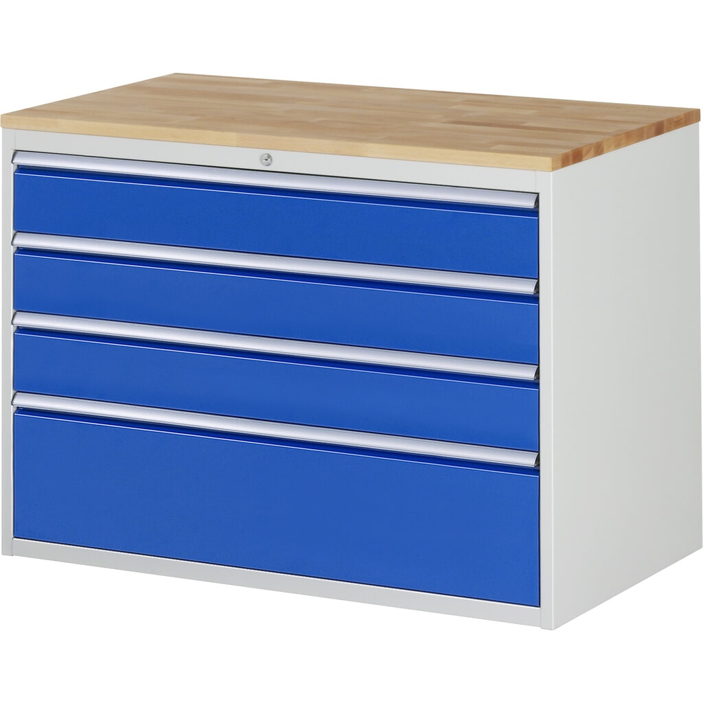 RAU Cassettiera Serie 7000, HxLxP 825 x 1.145 x 650 mm, con 4 cassetti misura XXL, piano in faggio Immagine del prodotto: RAU Cassettiera Serie 7000, HxLxP 825 x 1.145 x 650 mm, con 4 cassetti misura XXL, piano in faggio