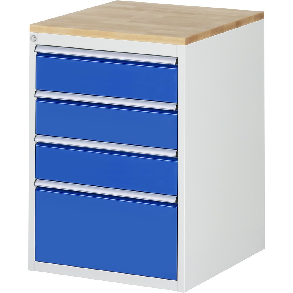 Immagine del prodotto n. 1: RAU Cassettiera Serie 7000, HxLxP 825 x 580 x 650 mm, con 4 cassetti misura L, piano in faggio