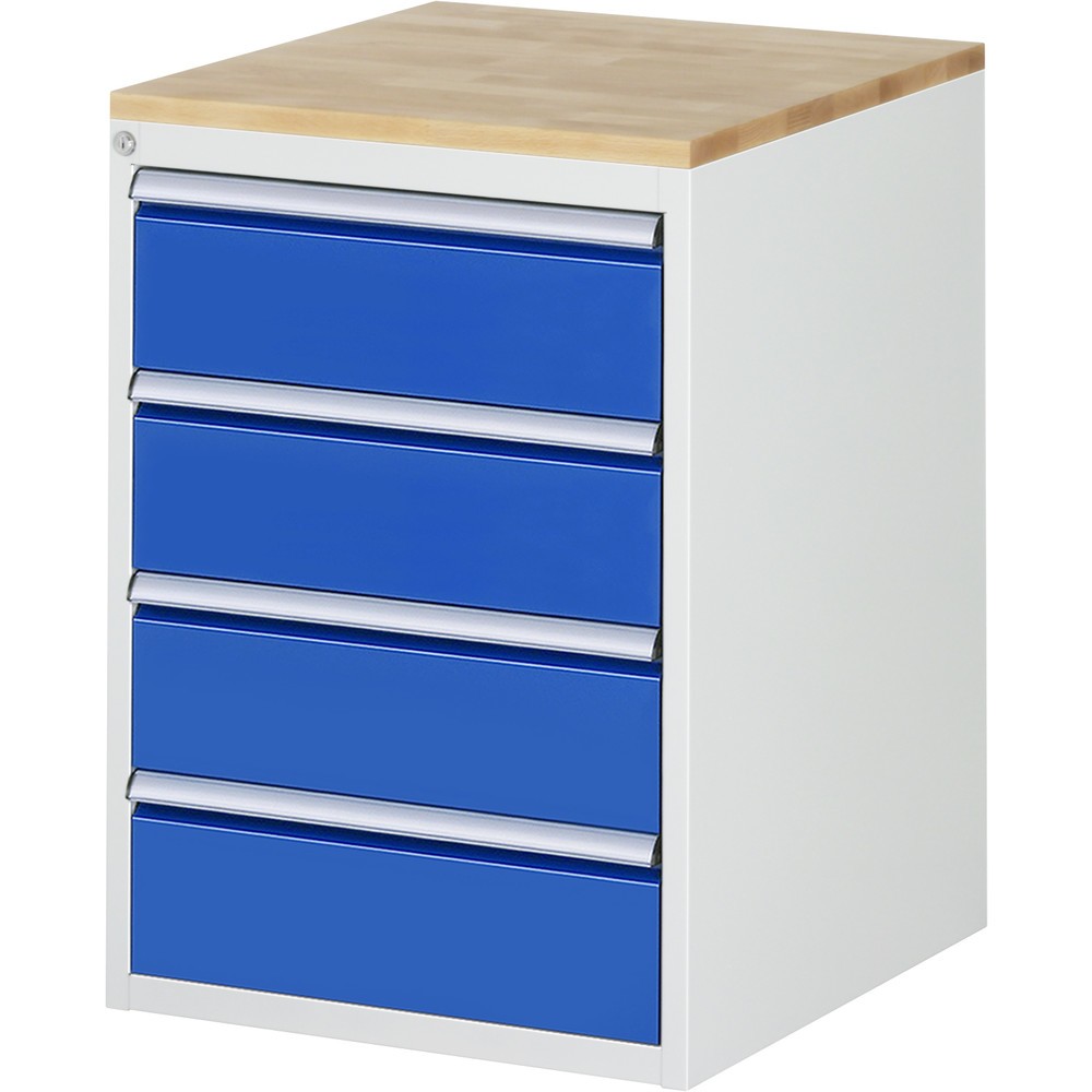 Immagine del prodotto n. 1: RAU Cassettiera Serie 7000, HxLxP 825 x 580 x 650 mm, con 4 cassetti misura L, piano in faggio