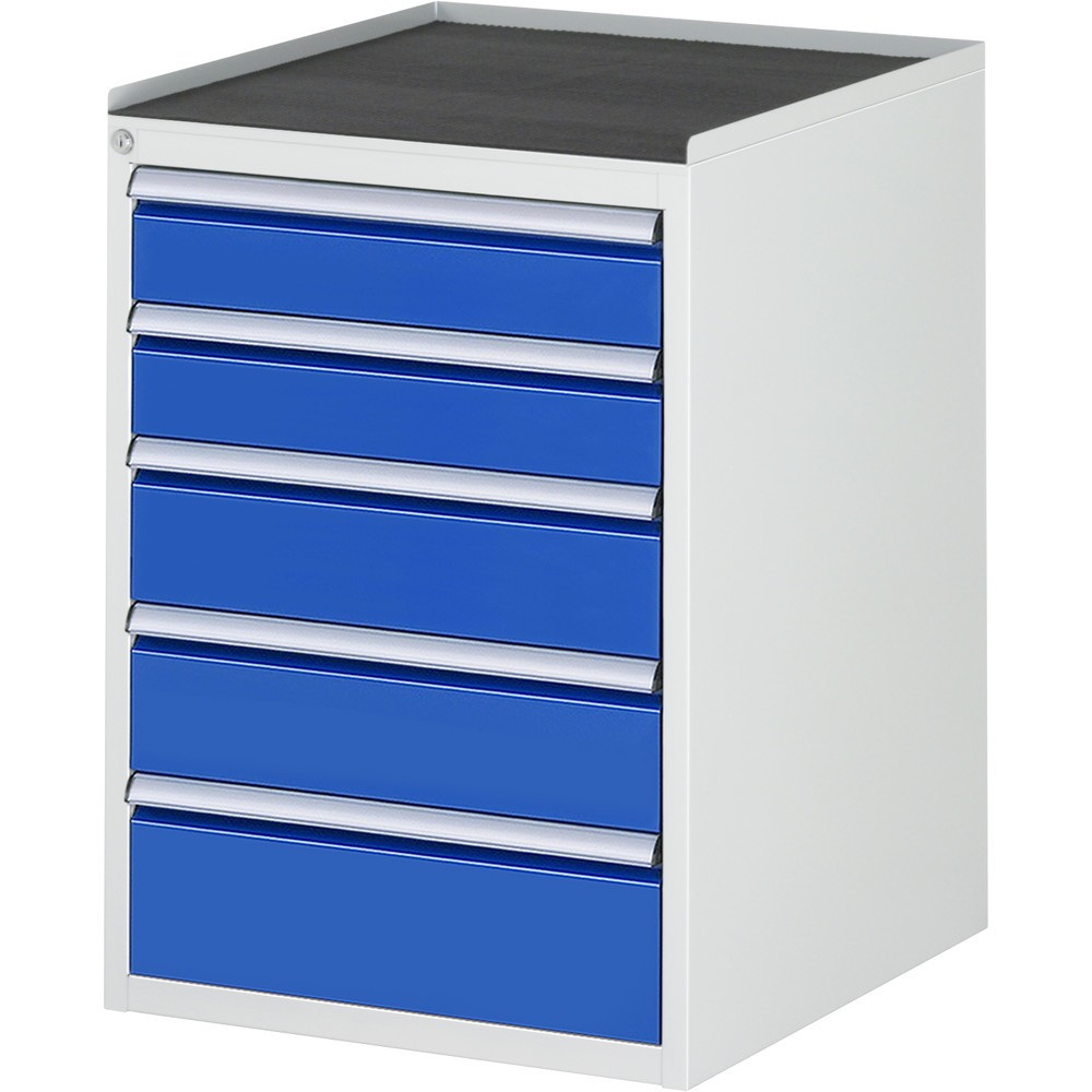 Immagine del prodotto n. 1: Cassettiera RAU Serie 7000, AxLxP 825 x 580 x 650 mm, 5 cassetti 2 x 120, 2 x 150, 1 x 180 mm, piano di lavoro in metallo