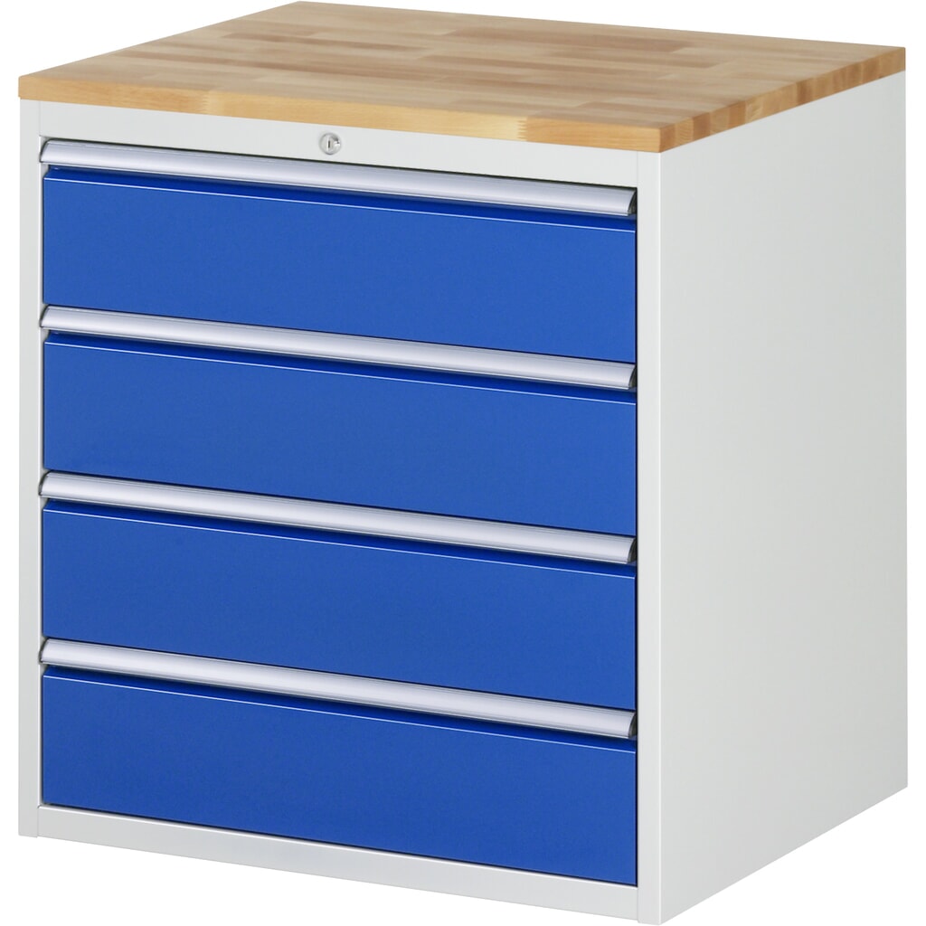 RAU Cassettiera Serie 7000, HxLxP 825 x 770 x 650 mm, con 4 cassetti misura XL, piano in faggio Immagine del prodotto: RAU Cassettiera Serie 7000, HxLxP 825 x 770 x 650 mm, con 4 cassetti misura XL, piano in faggio
