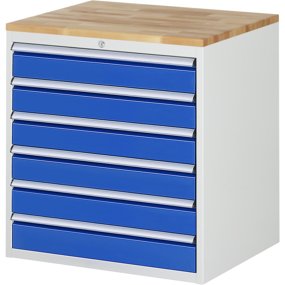 Immagine del prodotto: RAU Cassettiera Serie 7000, HxLxP 825 x 770 x 650 mm, con 6 cassetti misura XL, piano in faggio