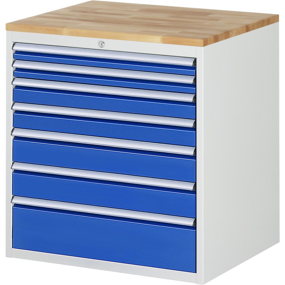 Immagine del prodotto: RAU Cassettiera Serie 7000, HxLxP 825 x 770 x 650 mm, con 7 cassetti misura XL, piano in faggio