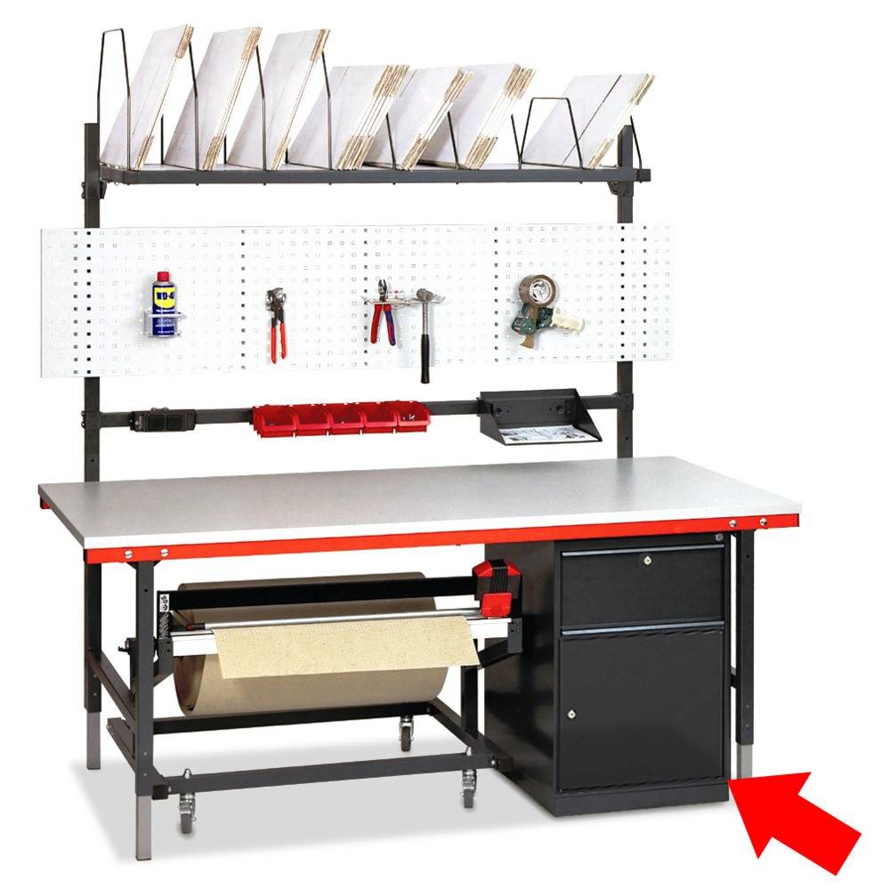 Immagine del prodotto n. 1: Cassettiera per sistema con piano di imballaggio, 1 cassetto, 1 sportello