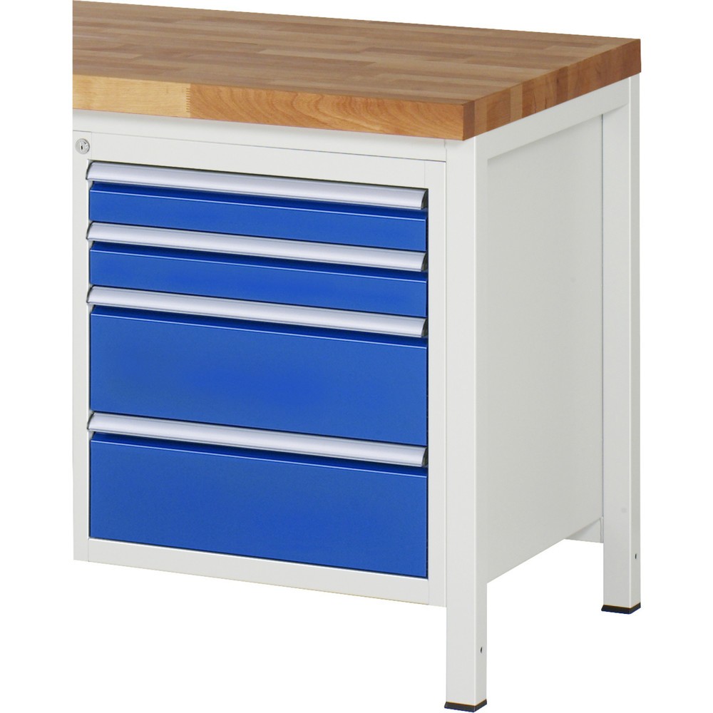 Immagine del prodotto n. 1: Cassettiera RAU Serie 7000, contenitore con base, AxLxP 620 x 580 x 650 mm, 4 cassetti 2 x 90, 2 x 180 mm