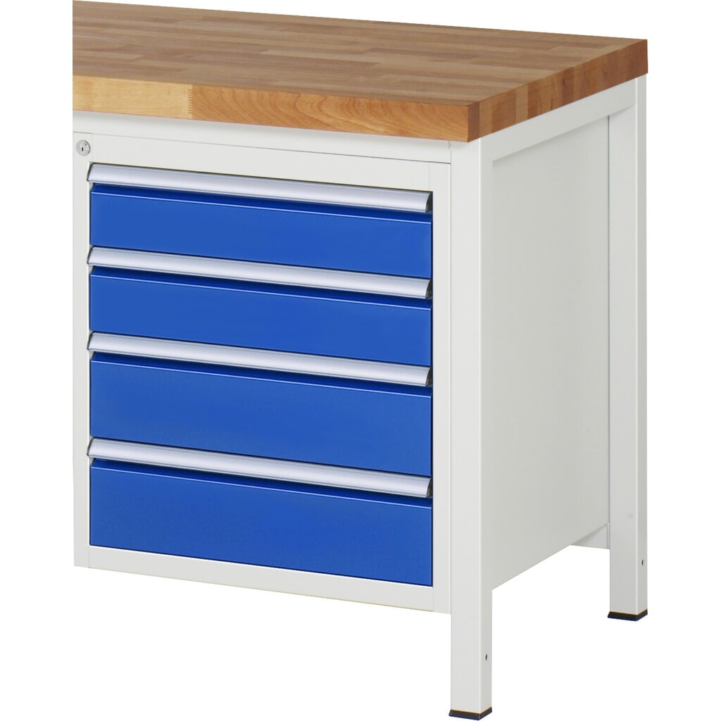 Immagine del prodotto: Cassettiera RAU Serie 7000, contenitore con base, AxLxP 620 x 580 x 650 mm, 4 cassetti 2 x 120, 2 x 150 mm