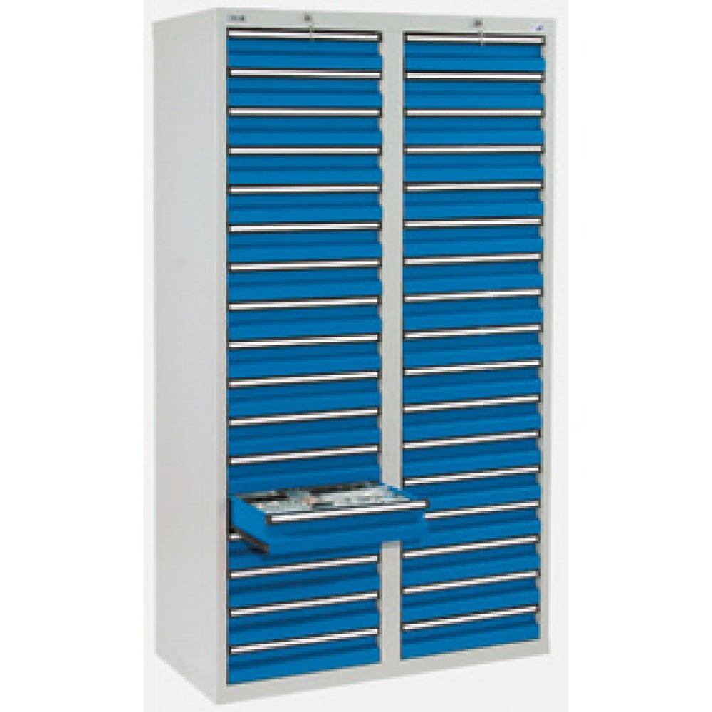 Immagine del prodotto: Cassettiera stumpf®, cassetti 34x100 mm, AxLxP 1.800 x 1.000 x 500 mm, grigio chiaro