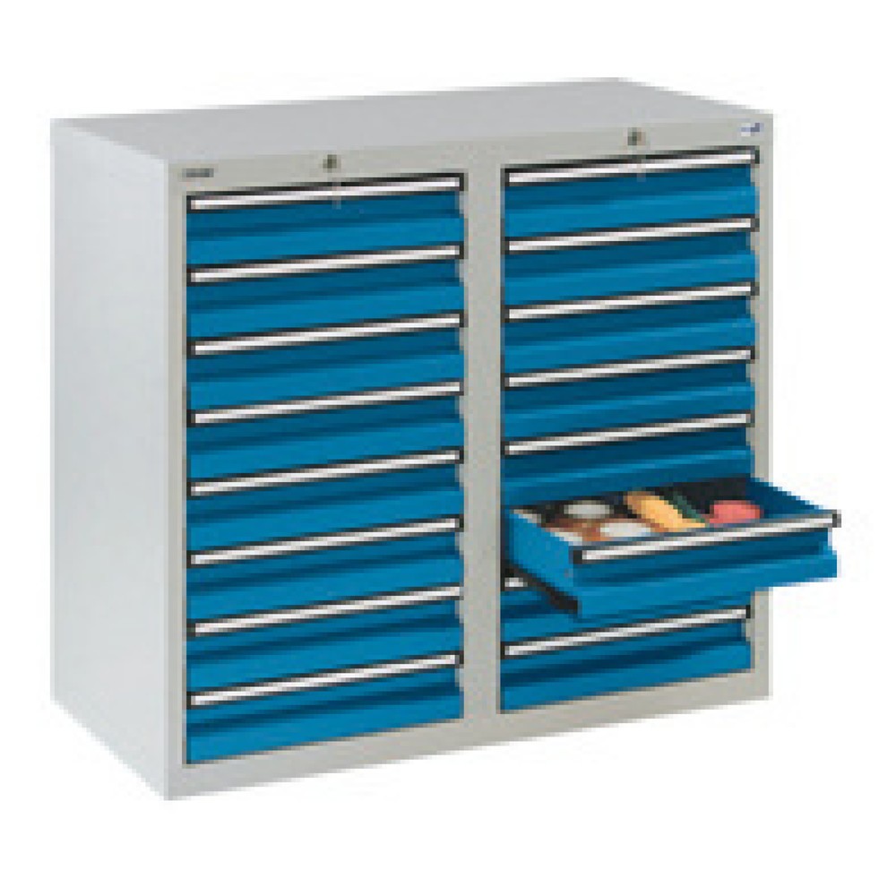 Immagine del prodotto n. 1: Cassettiera stumpf®, cassetti 16x100 mm, AxLxP 900 x 1.000 x 500 mm, grigio chiaro