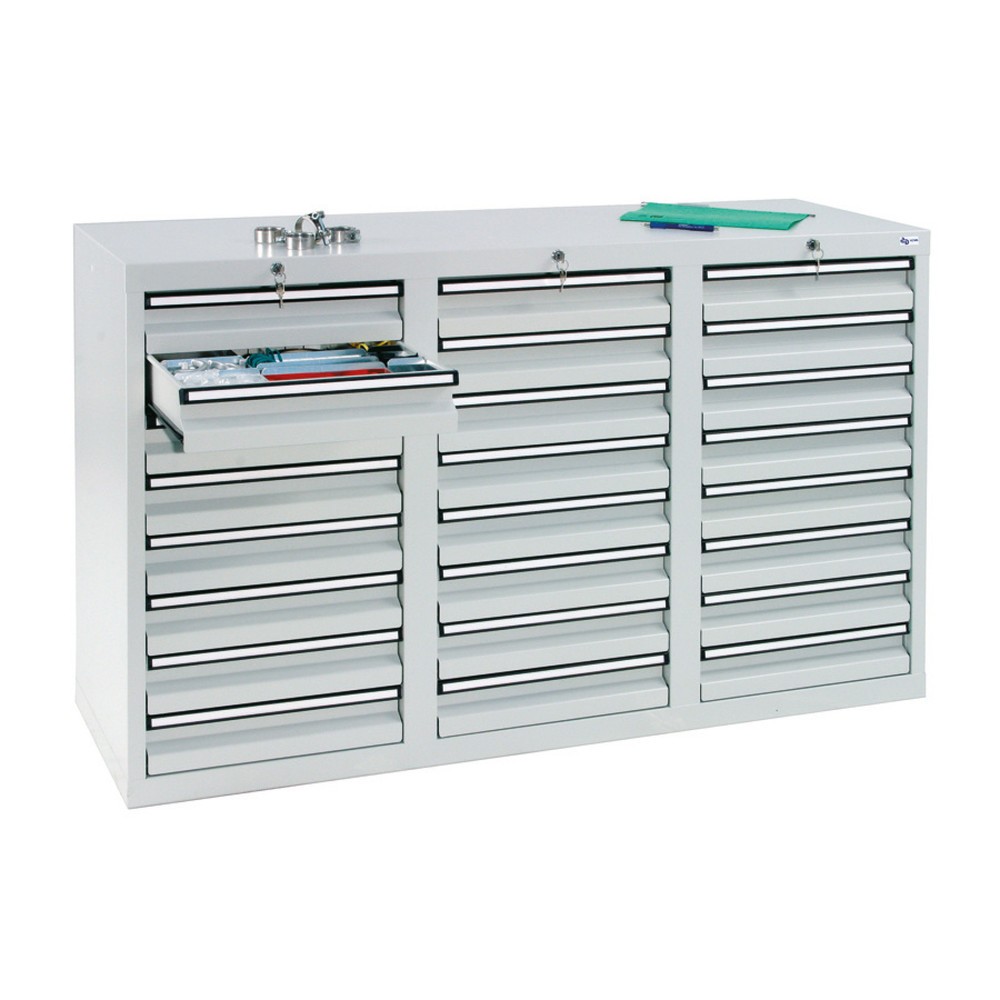 Immagine del prodotto: Cassettiera stumpf®, cassetti 24x100 mm, AxLxP 900 x 1.500 x 500 mm, grigio chiaro