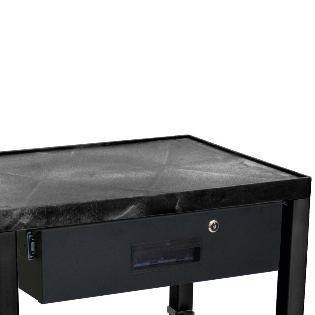 Immagine del prodotto: Cassetto per carrello di trasporto in materiale plastico con vano inferiore, nero