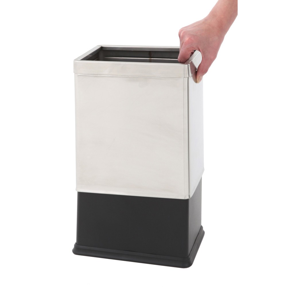 Immagine del prodotto n. 2: Cestino a doppia parete, rettangolare, 10 litri, acciaio inox