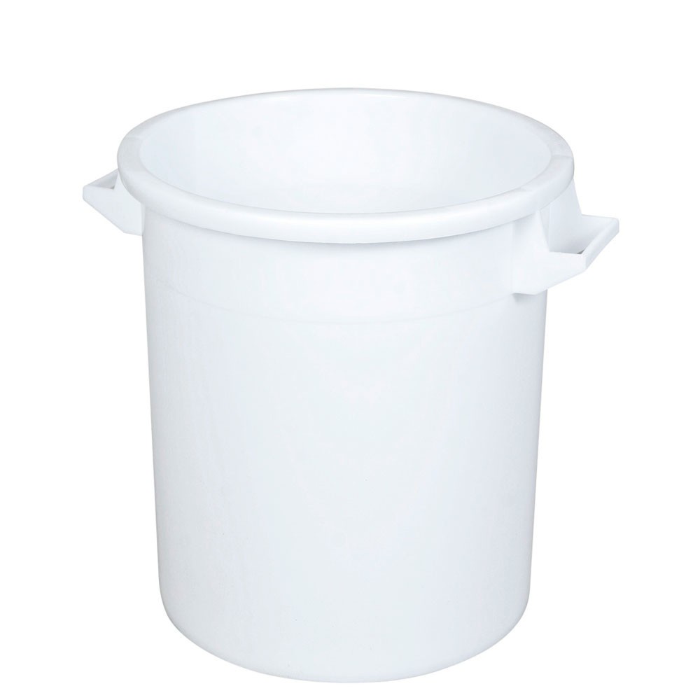 Immagine del prodotto: Bidone rotondo, Ø superiore/inferiore 450/360 mm, altezza 480 mm, 50 litri, bianco