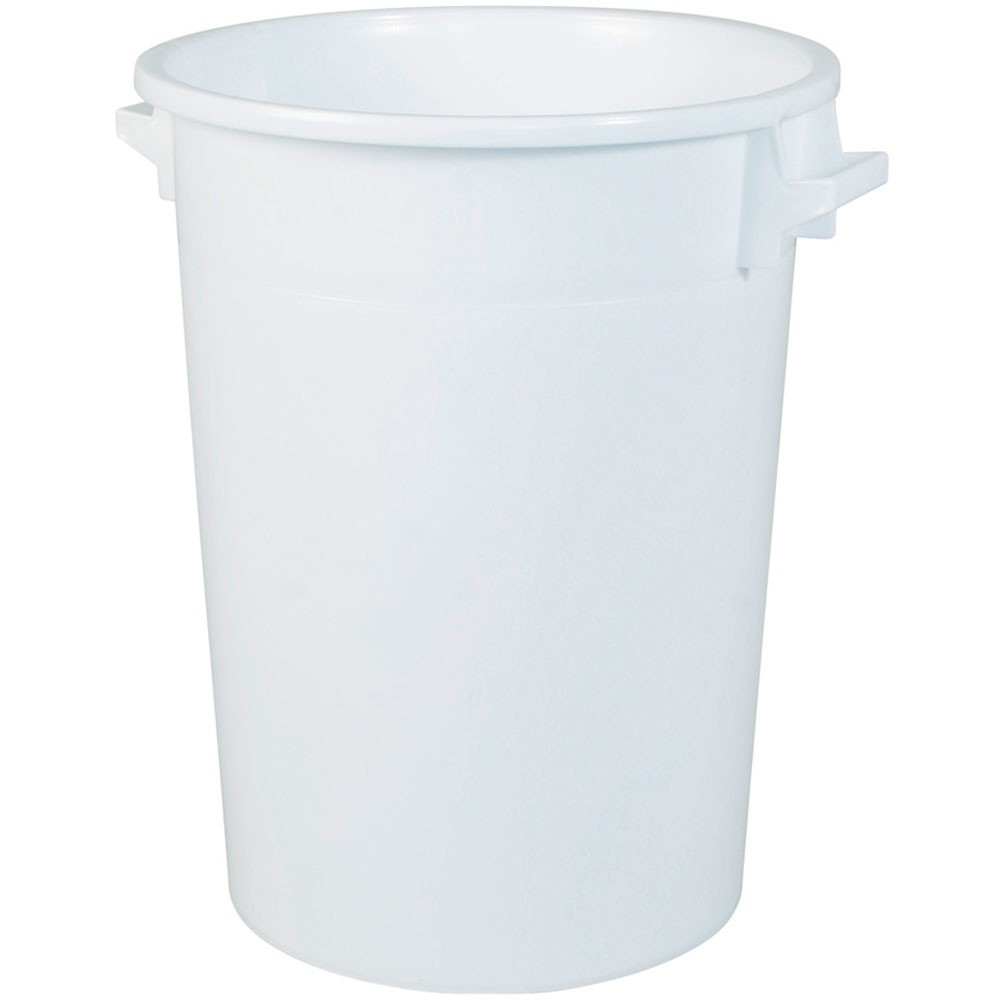 Immagine del prodotto: Bidone rotondo, Ø superiore/inferiore 520/415 mm, altezza 670 mm, 100 litri, bianco