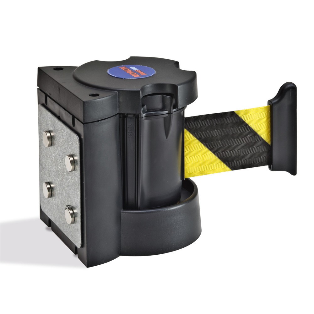 Immagine del prodotto: Cinghia da parete, auto-tensionante, con freno a forza centrifuga, lunghezza 3 m, nero/giallo a strisce orizzontali