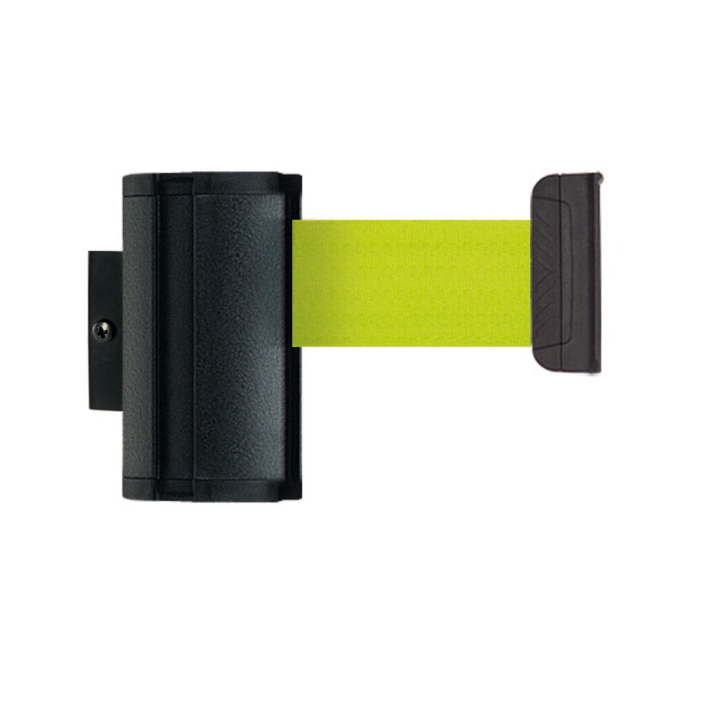 Immagine del prodotto: Cinghia di sbarramento da parete L da agganciare, lunghezza 3,7 m, giallo neon