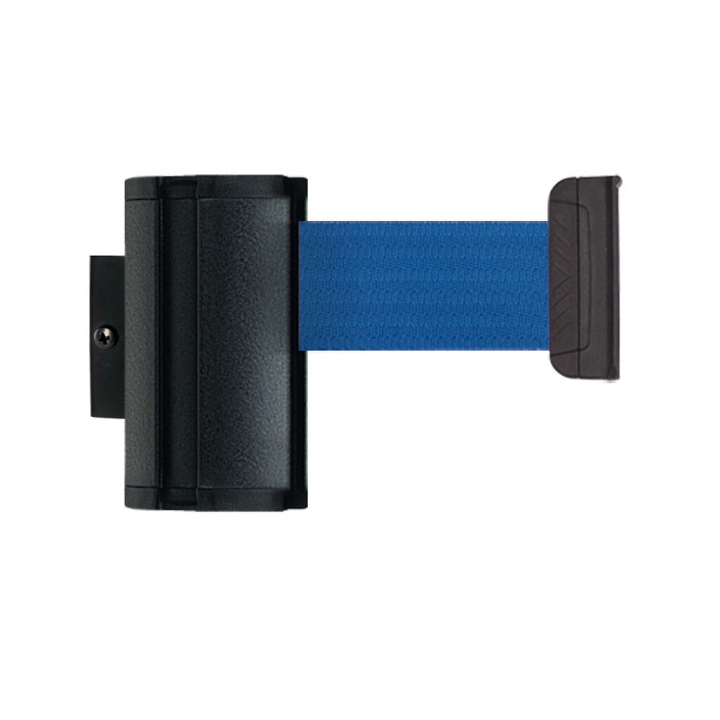 Cinghia di sbarramento da parete L da agganciare, lunghezza 3,7 m, blu Immagine del prodotto: Cinghia di sbarramento da parete L da agganciare, lunghezza 3,7 m, blu