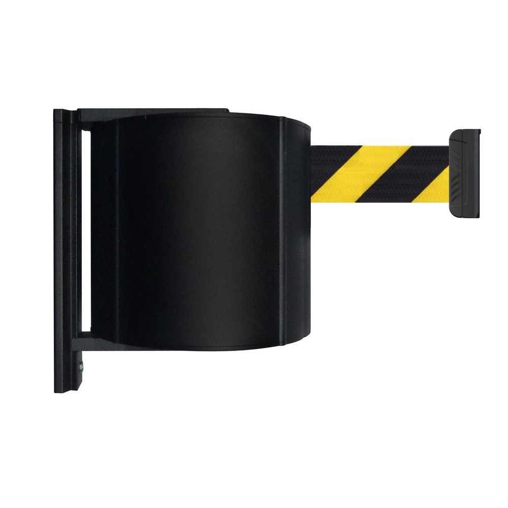 Immagine del prodotto: Cinghia di sbarramento da parete XXL con pezzo finale magnetico, lunghezza 10 m, nero / giallo a strisce diagonali