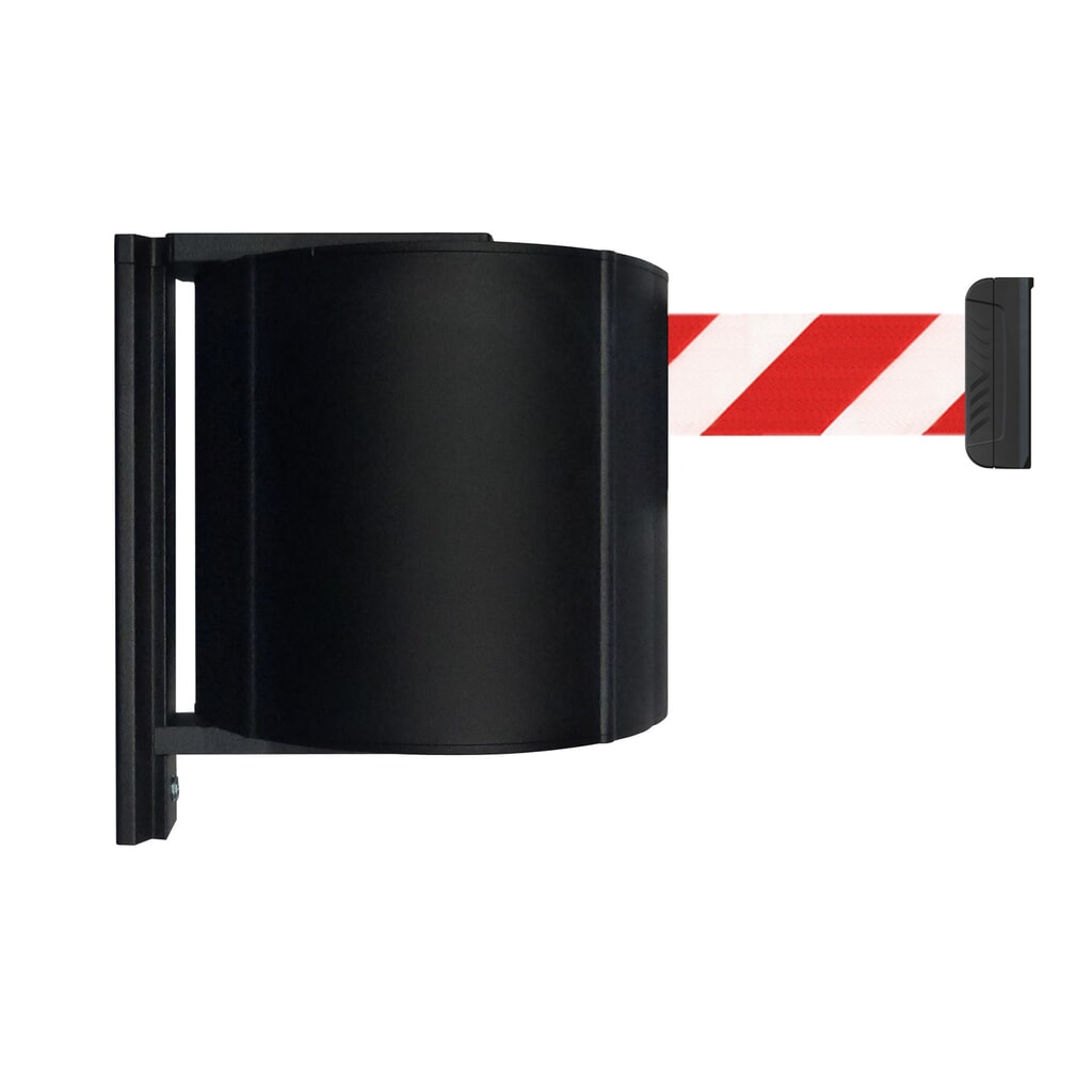 Cinghia di sbarramento da parete XXL da agganciare, lunghezza 10 m, rosso / bianco a strisce diagonali Immagine del prodotto: Cinghia di sbarramento da parete XXL da agganciare, lunghezza 10 m, rosso / bianco a strisce diagonali