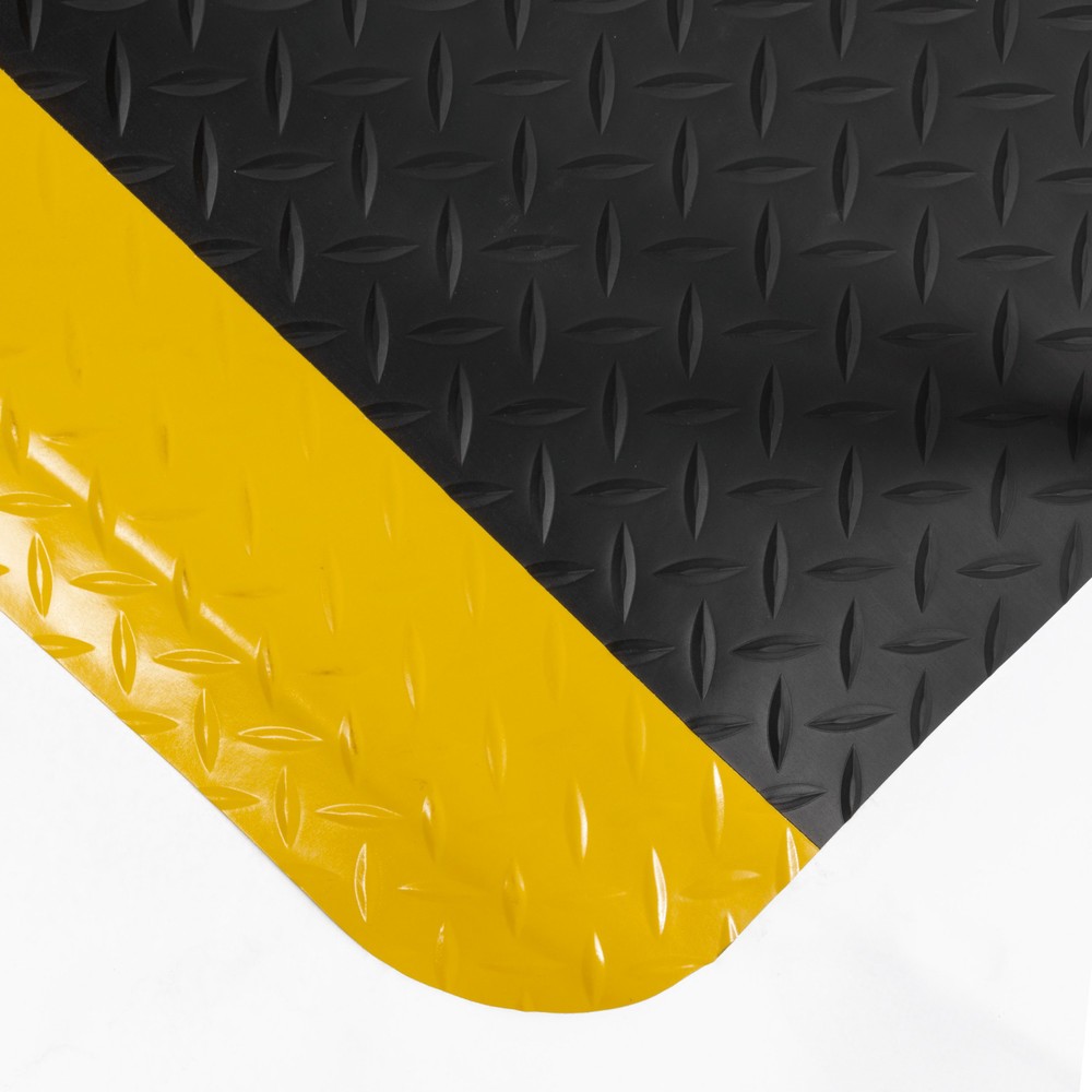 Immagine del prodotto n. 3: Tappetino defaticante COBA Deckplate ReGen70, 2 strati, nero/giallo, L x P 600 x 900 mm