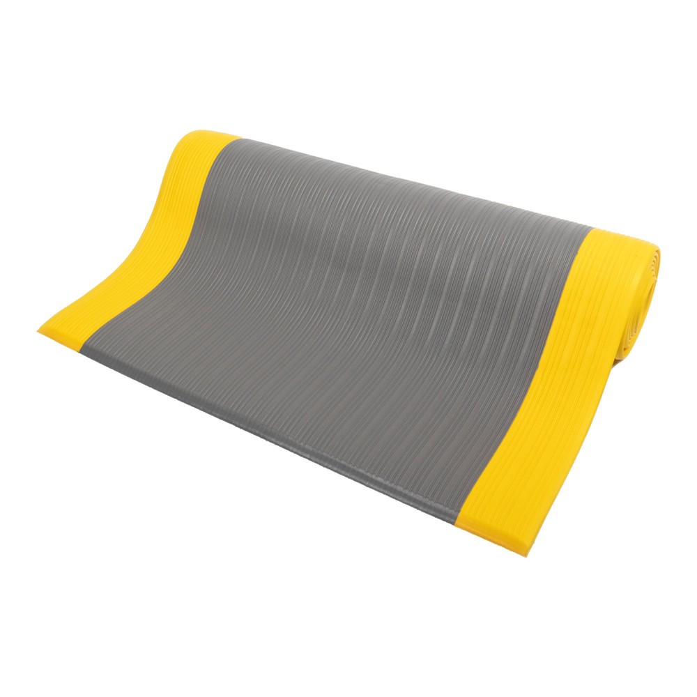Immagine del prodotto n. 2: Tappetino defaticante COBA Orthomat® Ribbed, 1 strato, grigio/giallo, L x P 900 x metro/pezzo