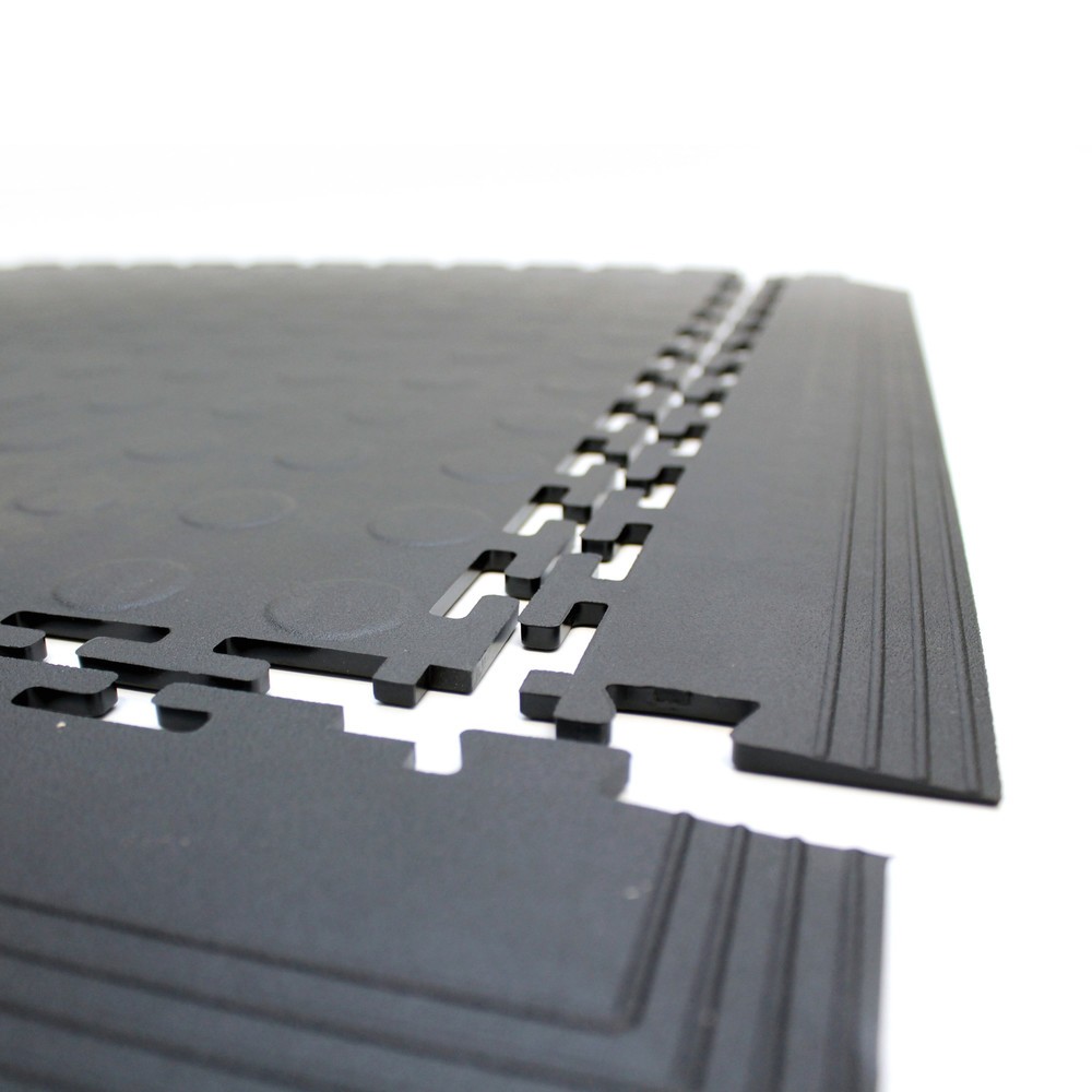 Immagine del prodotto: COBA Piastrella in PVC, effetto bugnato, LxP 500 x 500 mm, nero
