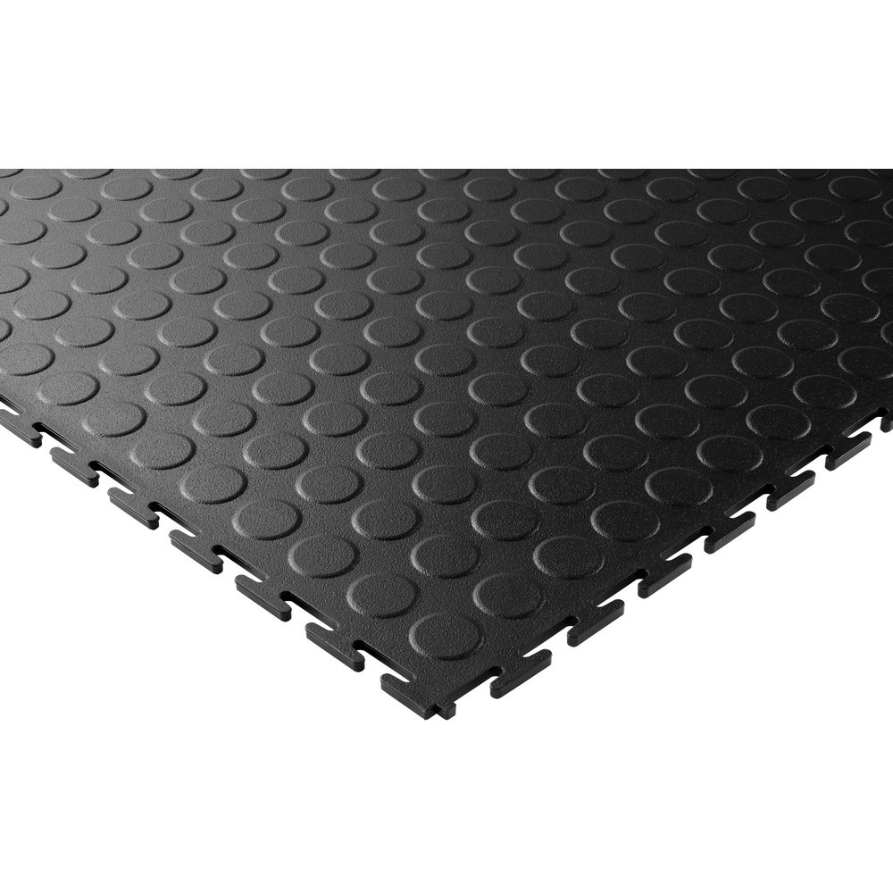 Immagine del prodotto n. 2: COBA Piastrella in PVC, effetto bugnato, LxP 500 x 500 mm, nero