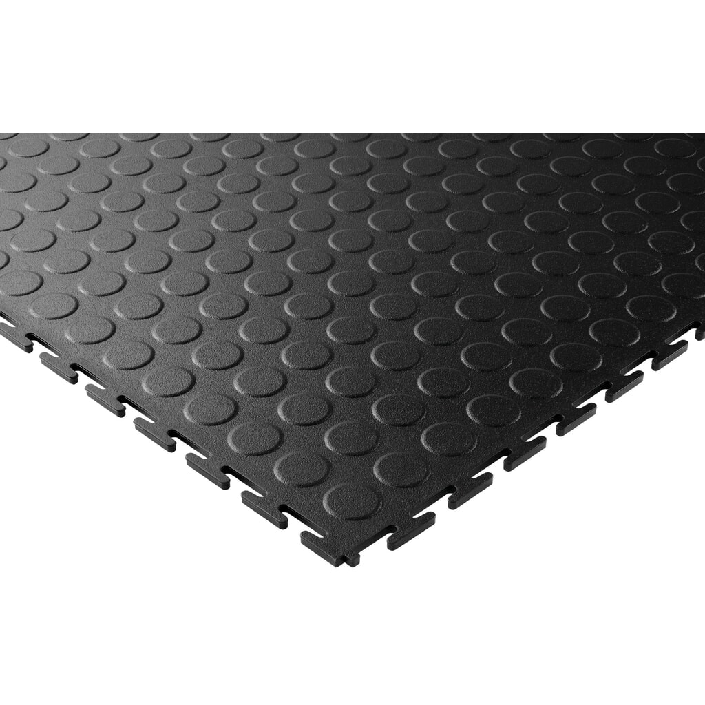 Immagine del prodotto n. 2: COBA Piastrella in PVC, effetto bugnato, LxP 500 x 500 mm, nero