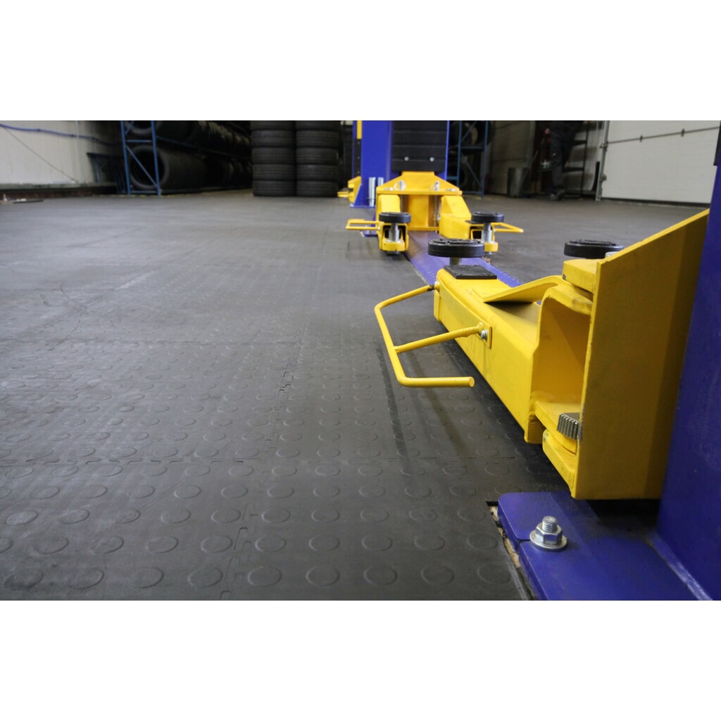 COBA Piastrella in PVC, effetto bugnato, LxP 500 x 500 mm, nero Immagine del prodotto n. 5: COBA Piastrella in PVC, effetto bugnato, LxP 500 x 500 mm, nero