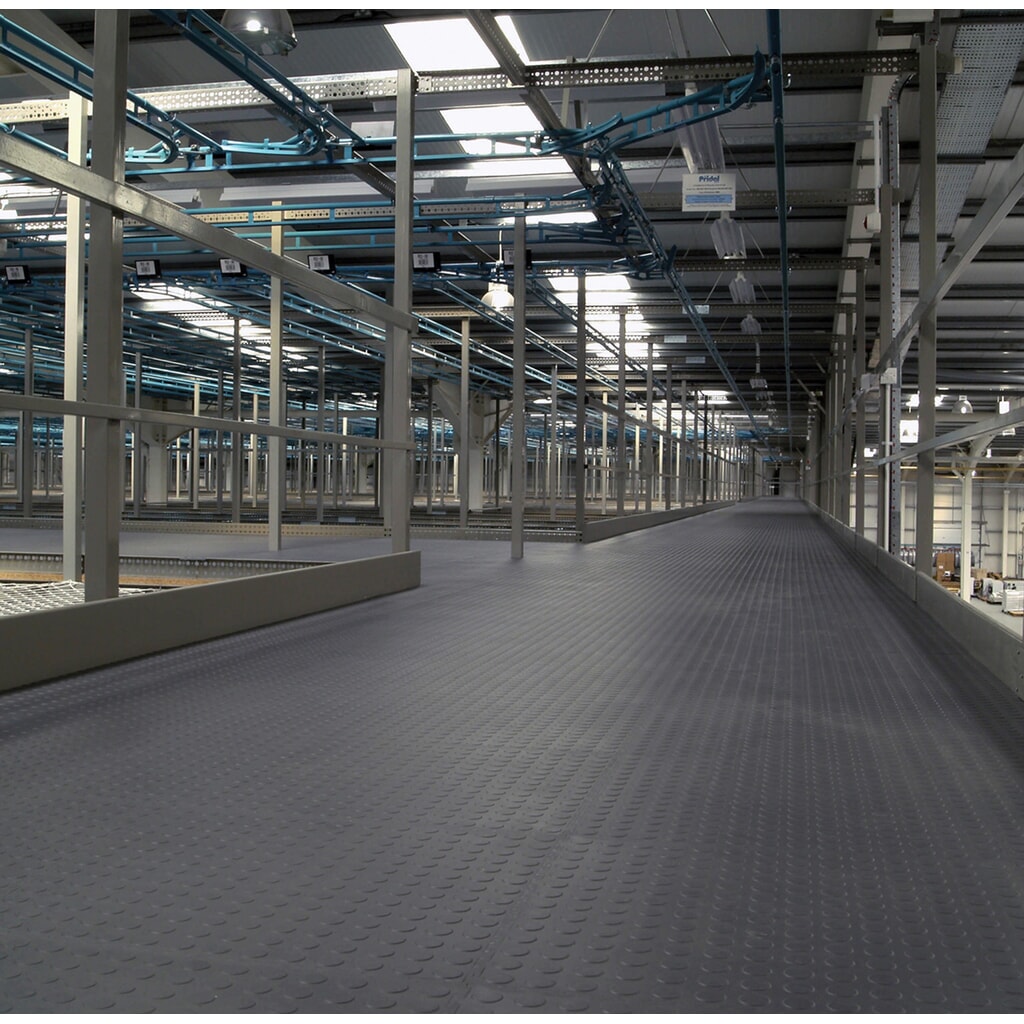 COBA Piastrella in PVC, effetto bugnato, LxP 500 x 500 mm, nero Immagine del prodotto n. 6: COBA Piastrella in PVC, effetto bugnato, LxP 500 x 500 mm, nero