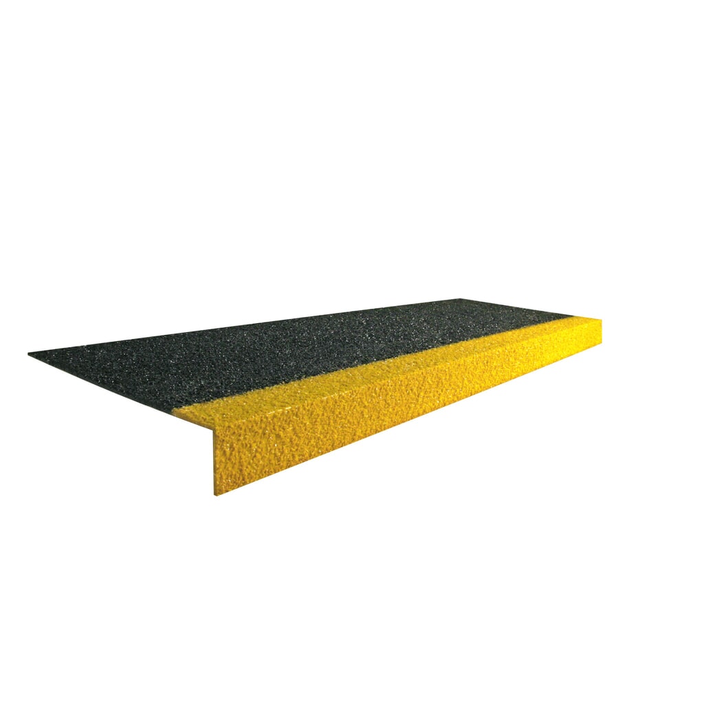 COBA Profilo anti-scivolo per gradini COBAGRiP® Stair Tread, HxLxP 5,5 x 750 x 345 mm, nero/giallo Immagine del prodotto n. 1: COBA Profilo anti-scivolo per gradini COBAGRiP® Stair Tread, HxLxP 5,5 x 750 x 345 mm, nero/giallo