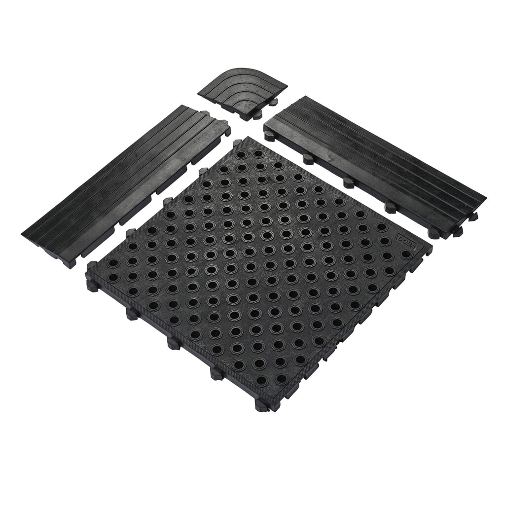 COBA Tappetino defaticante Fatigue Lock Premium, pezzo angolare, angolo, nero Immagine del prodotto: COBA Tappetino defaticante Fatigue Lock Premium, pezzo angolare, angolo, nero