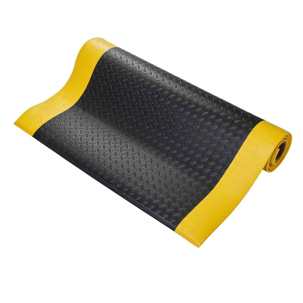 Immagine del prodotto n. 1: COBA Tappetino defaticante Orthomat® Diamond, LxP 1.200 mm x metro lineare, nero/giallo