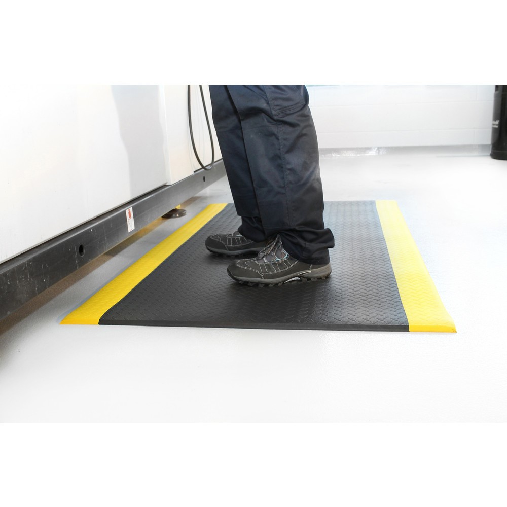 Immagine del prodotto n. 4: COBA Tappetino defaticante Orthomat® Diamond, LxP 900 x 1.500 mm, nero/giallo