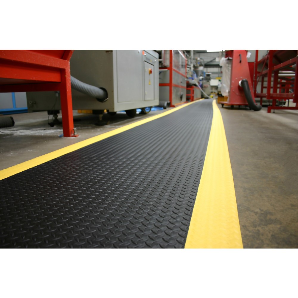 Immagine del prodotto n. 4: COBA Tappetino defaticante Orthomat® Diamond, LxP 900 x metro lineare mm, nero/giallo