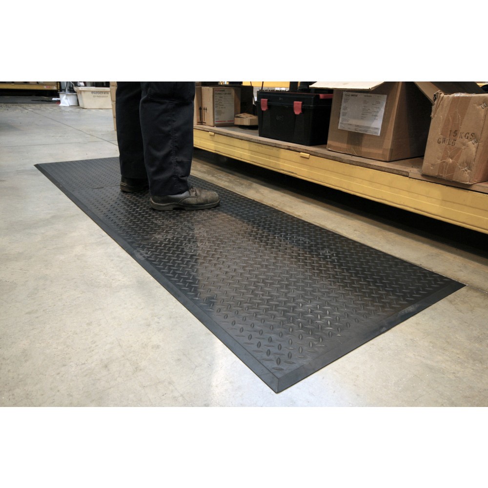 Immagine del prodotto n. 4: COBA Tappeto per postazione di lavoro Comfort-Lok, pezzo terminale, LxP 700 x 800 mm, nero