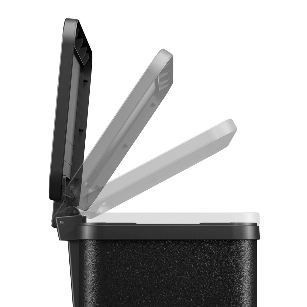 Immagine del prodotto n. 2: Contenitore per materiali riciclabili Hailo Öko duo Plus M, 2x 9 litri, meccanismo di chiusura ammortizzato, nero scuro, opaco