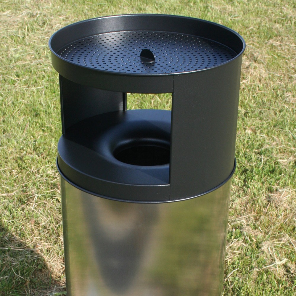 Immagine del prodotto n. 2: Combinazione posacenere-cestino dei rifiuti FLORENZ, acciaio inox, 25 litri