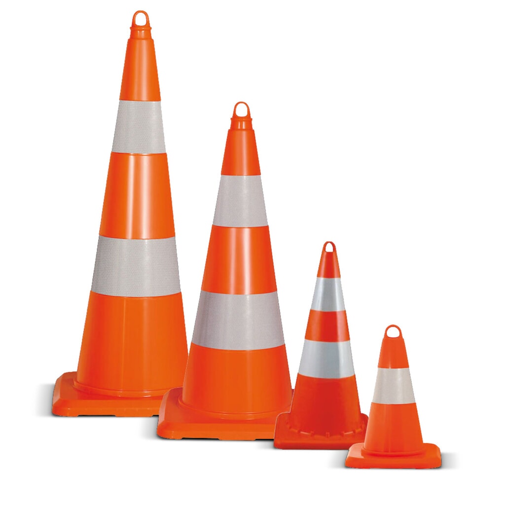 Cono stradale in PVC, attraversabile, retroriflettente, altezza 750 mm Immagine del prodotto: Cono stradale in PVC, attraversabile, retroriflettente, altezza 750 mm