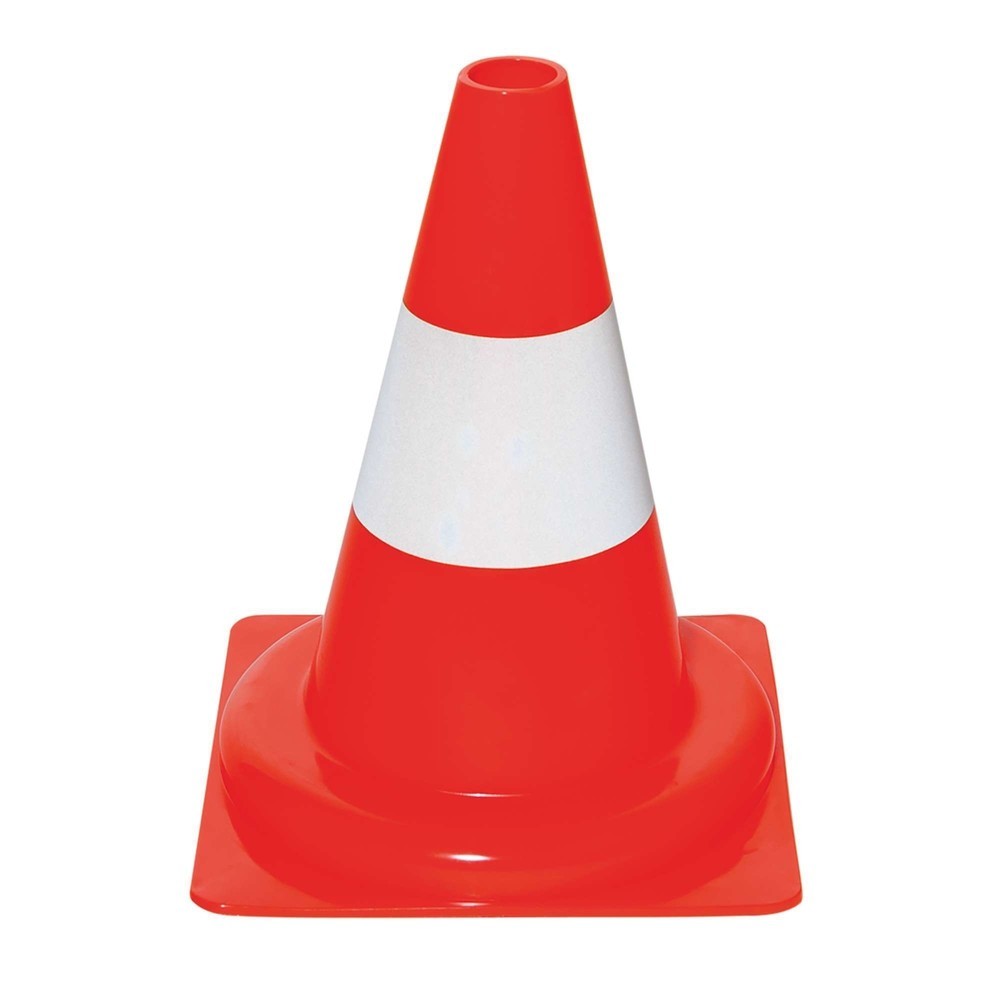 Immagine del prodotto: Cono stradale MORAVIA in PVC, riflettente, 1 anello bianco, altezza 300 mm