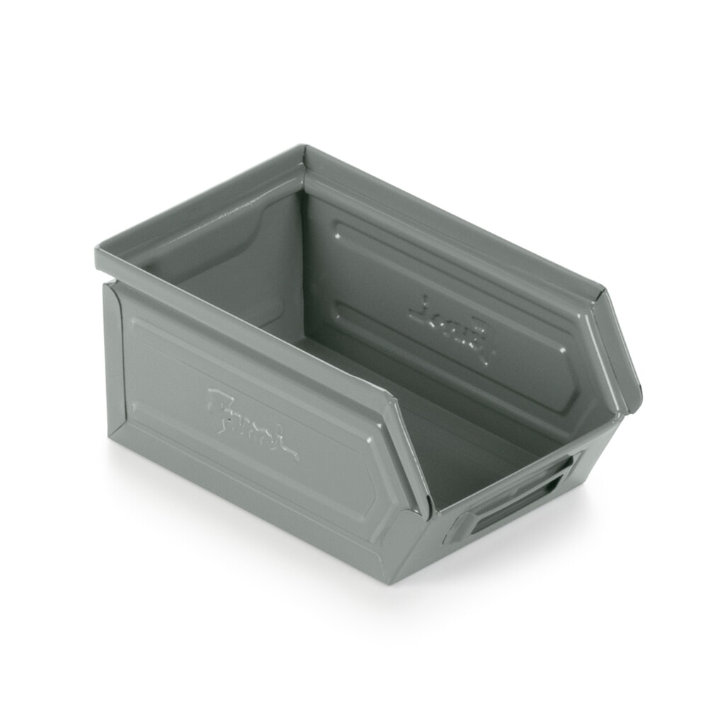 Immagine del prodotto: Contenitore a bocca di lupo Fami, HxBxT 95 x 75 x 160 mm, lamiera d’acciaio, grigio scoiattolo, 20 pezzi/SU