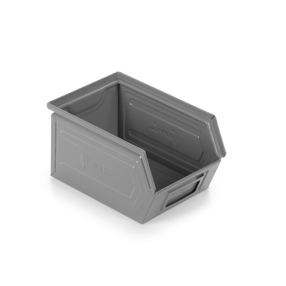 Immagine del prodotto n. 1: Contenitore a bocca di lupo Fami, HxBxT 130 x 140 x 230 mm, lamiera d’acciaio, grigio scoiattolo, 20 pezzi/SU